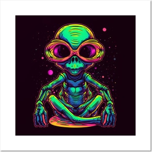 Trippy Hippie alien dude Posters and Art